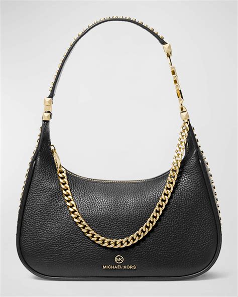 michael michael kors piper small studded pouchette shoulder bag|Piper Small Logo Shoulder Bag .